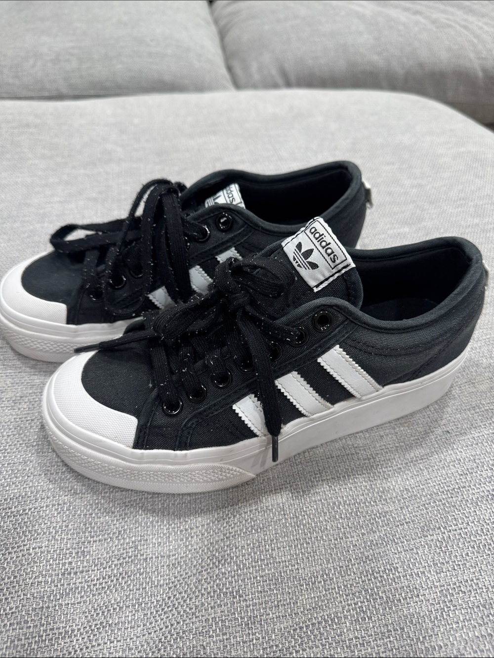 adidas Kids Black and White Low-Top Sneakers